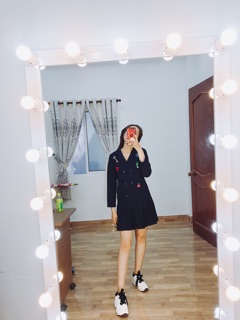 Đầm vest xếp ly Hàn Quốc