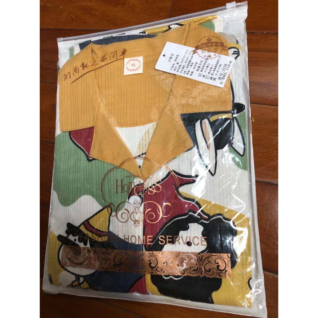Bộ Quần Áo Ngủ Tay Ngắn Chất Cotton Mềm Mại Thiết Kế Xinh Xắn Đáng Yêu | BigBuy360 - bigbuy360.vn