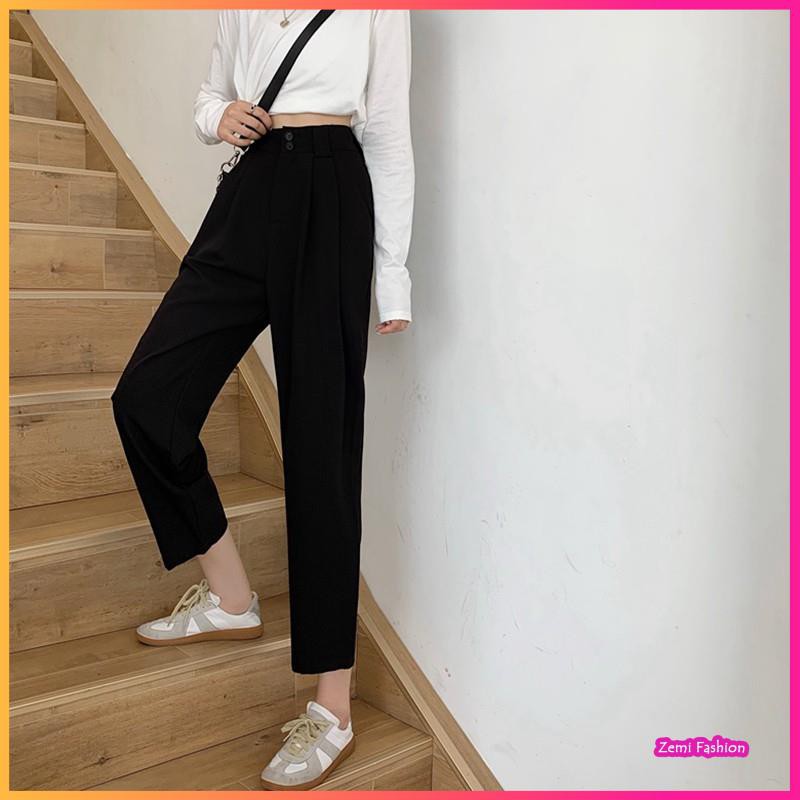 Quần Baggy Nữ ❤️ Quần Tây Nữ Ulzzang Trơn Ống Rộng | BigBuy360 - bigbuy360.vn