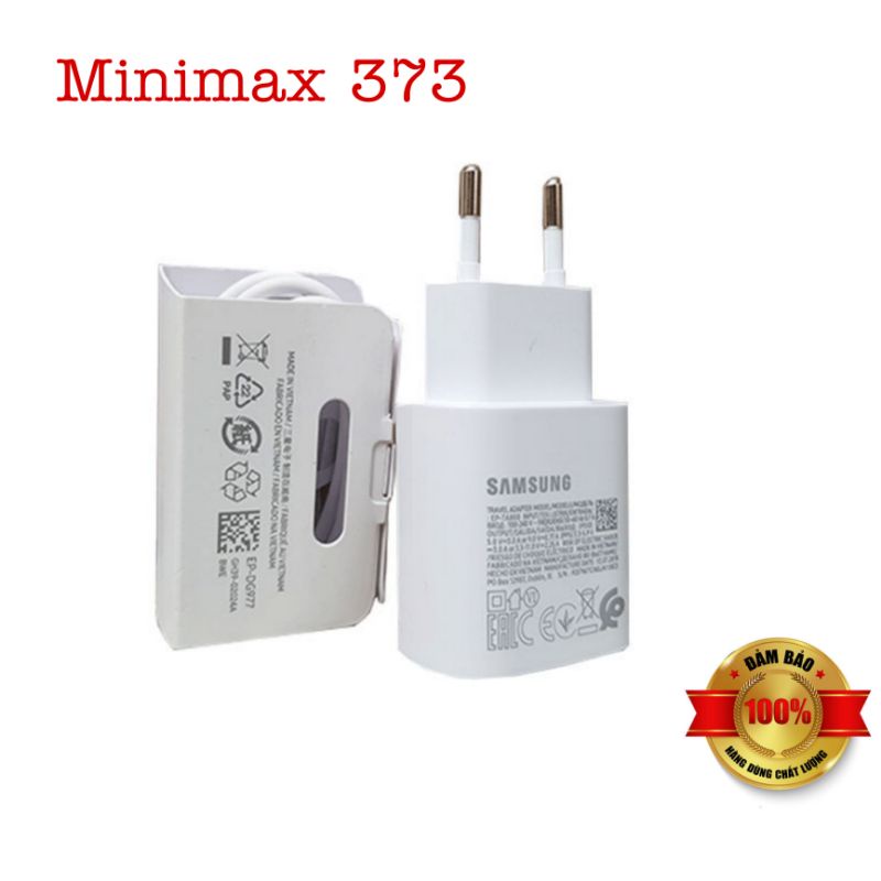 [Zin] Sạc nhanh SS 25W  zin (Kèm cáp SS 2 đầu type C zin) - tặng kèm đèn led Usb siêu cute.