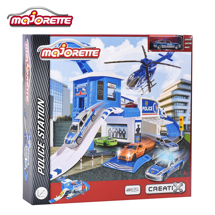 Bộ Đồ Chơi Mô Hình Trạm Cảnh Sát MAJORETTE Creatix Police Station + 1 Car 212050012038