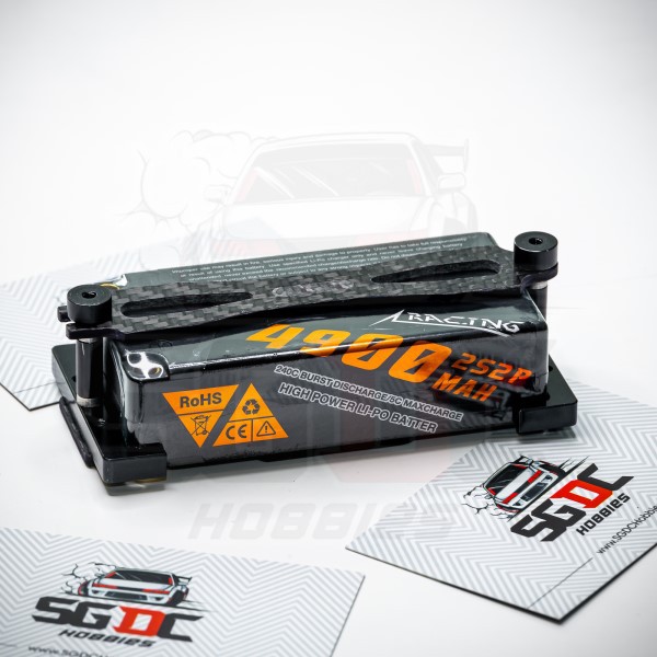 Khay pin cacbon copy bắt cho mọi loại xe rc drift car 1/10