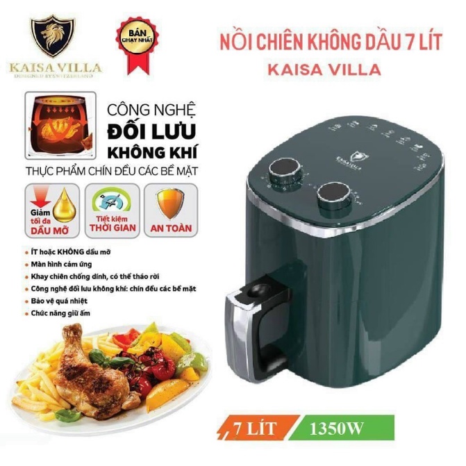 (BH 12 tháng) Nồi chiên không dầu Kaisa Villa KV-9926 phù hợp cho mọi gia đình