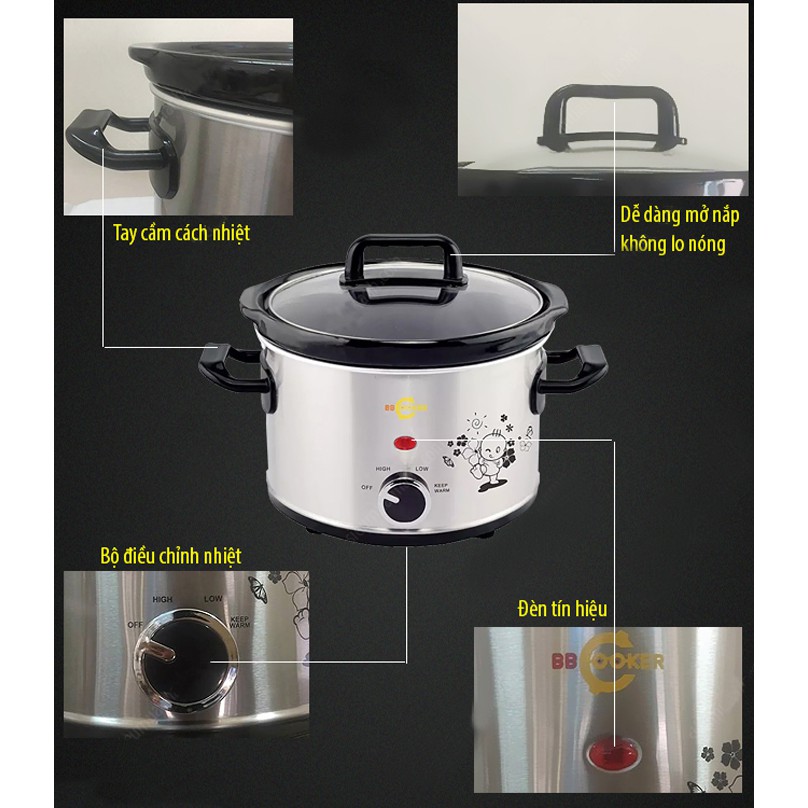 Nồi nấu chậm BBCOOKER 2.5 lít BS-25