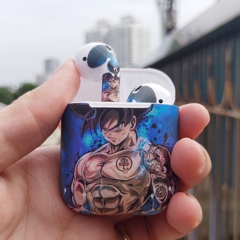 Miếng dán skin cho AirPods in hình thiết kế - Goku Vô Cực [AirPods 1 / 2 / pro]