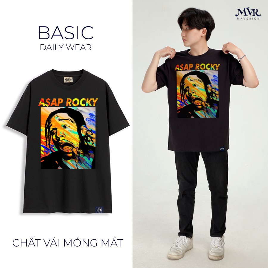 Áo thun Hiphop, Áo Phông Nam Nữ phong cách Streetwear Rapper ASAP ROCKY KK378