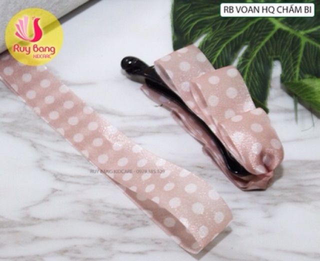 Ruy băng voan chấm bi to HQ 25mm ( giá 1 met)