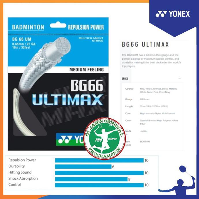 Dây Cầu Lông Honeybee161925 Yonex Bg66 Bg 66 Ultimax Chính Hãng Chất Lượng Cao