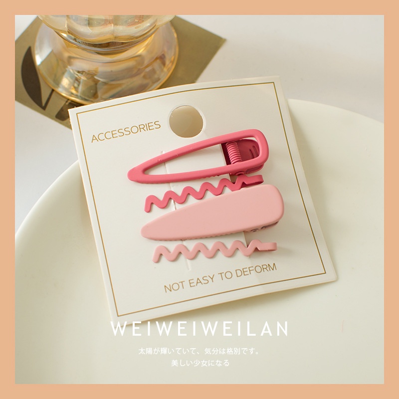 [Bộ 4] Kẹp Tóc Hàn Quốc Màu Kẹo Phụ Kiện Thời Trang Cho Nữ AB029