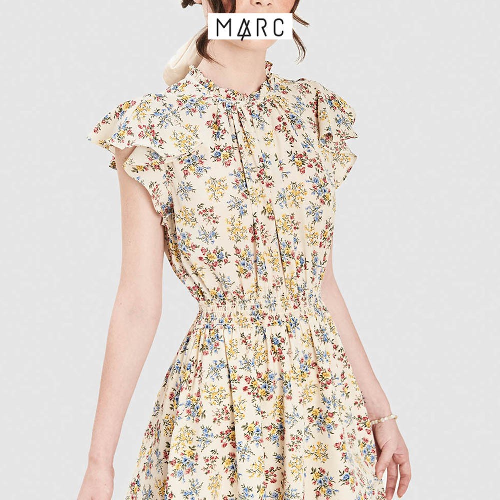 Đầm nữ MARC FASHION tay bèo smocking eo họa tiết hoa | BigBuy360 - bigbuy360.vn
