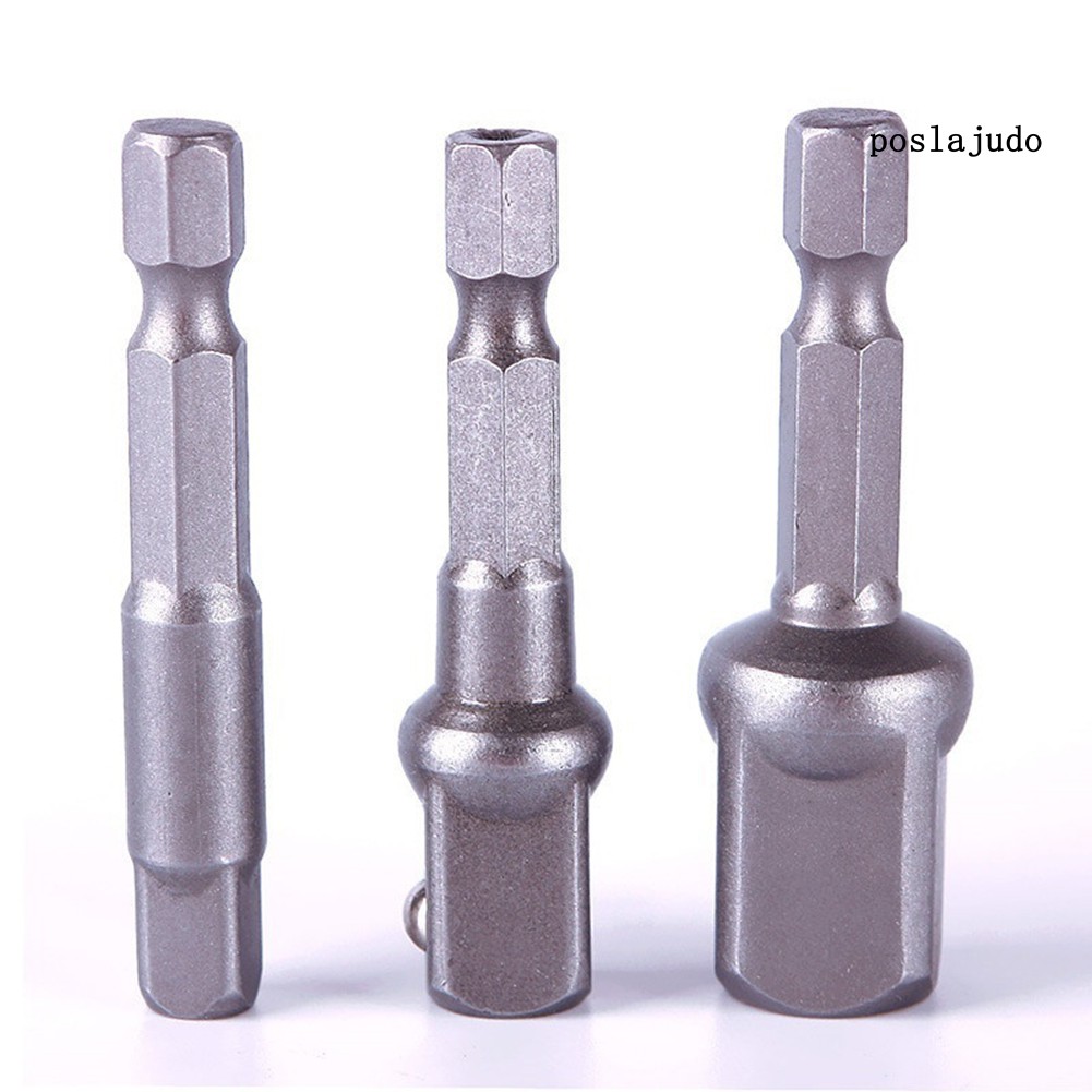 BITS Bộ 3 Đầu Chuyển Đổi Mũi Khoan Kích Thước 1 / 4 3 / 8 1 / 2 Inch