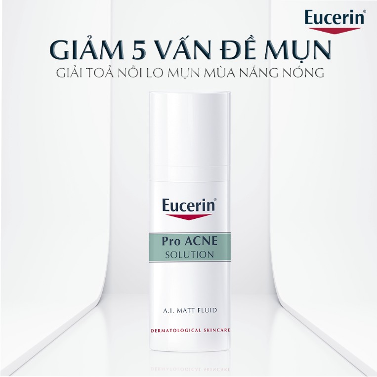 Eucerin Kem Dưỡng Giảm Mụn Proacne A.I Matt Fluid 50ml