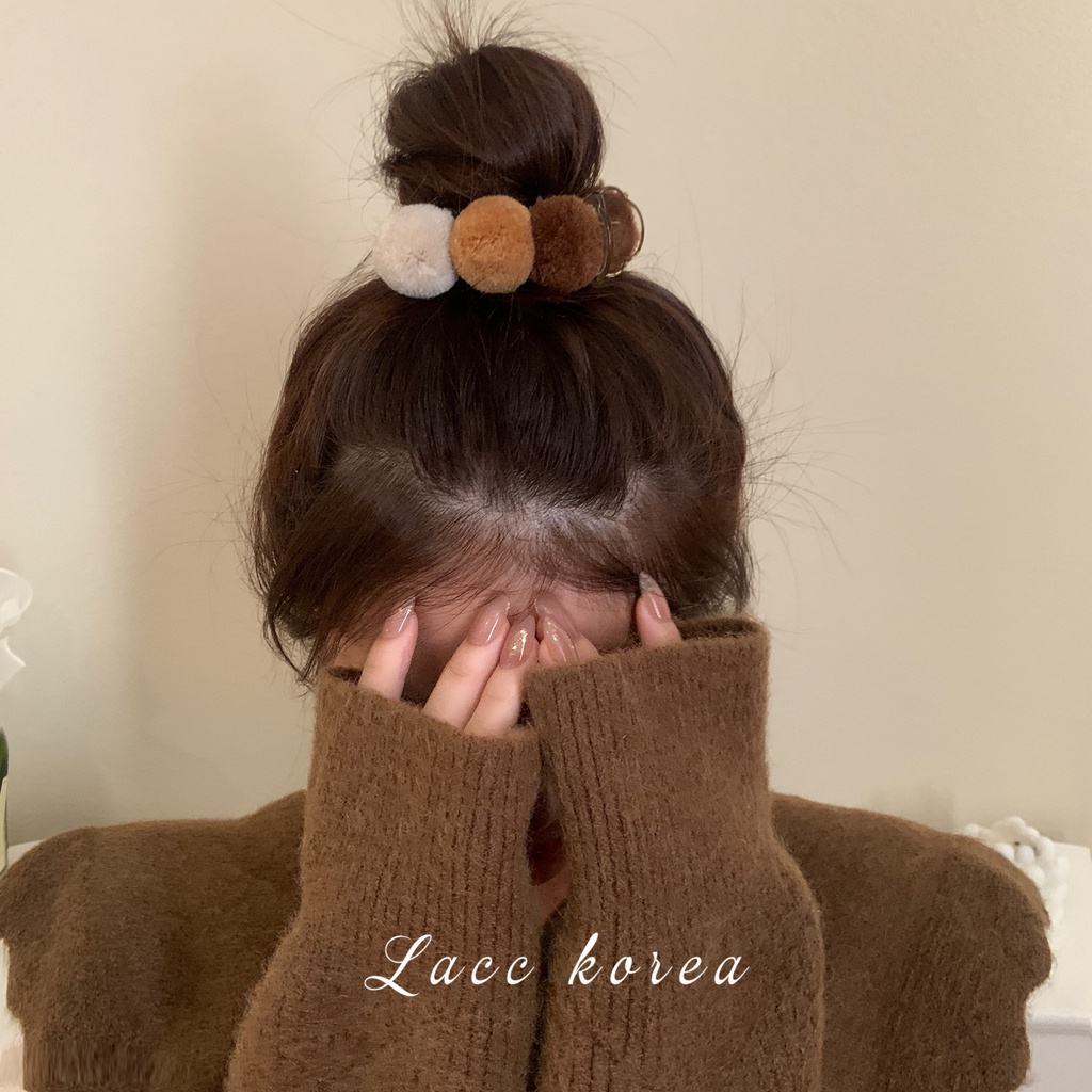 Kẹp Tóc Đuôi Ngựa Màu Sắc Tương Phản Phong Cách Dongdaemun 2022