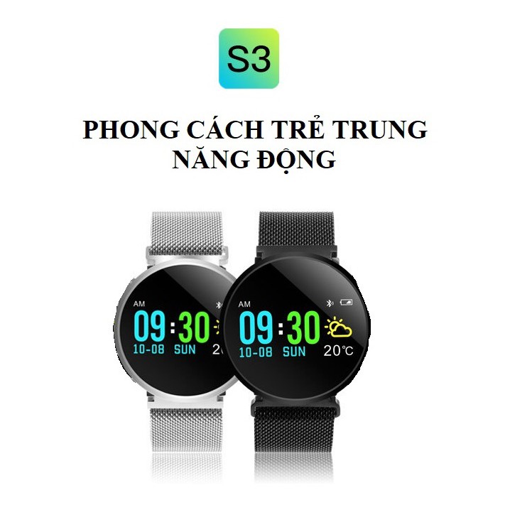 Đồng Hồ Thông Minh❤️FREESHIP❤️Đồng Hồ Chống Nước, Hỗ Trợ Chăm Sóc Sức Khỏe Và Vận Động S3 Mang Phong Cách Cá Tính,