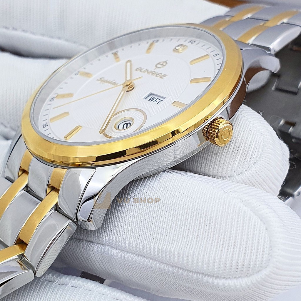 ĐỒNG HỒ NAM SUNRISE DM782SWA - 2 LỊCH, KÍNH SAPPHIRE