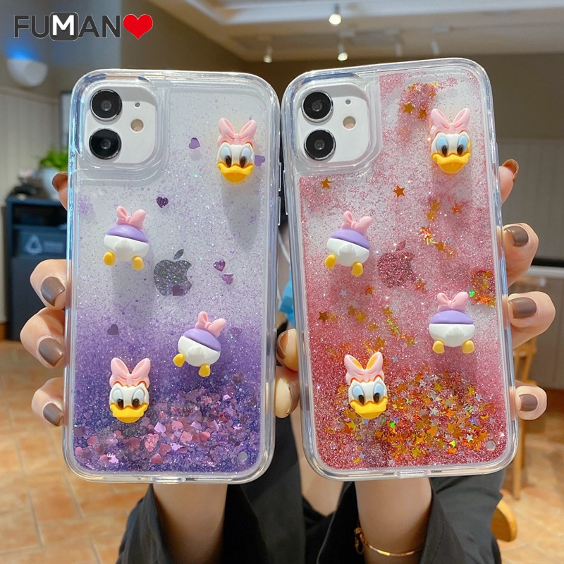 Ốp điện thoại hoạt hình vịt Donald và Daisy đáng yêu cho Samsung Galaxy Note 20 Ultra 10 Plus 9 8 5 A71 5G A21s
