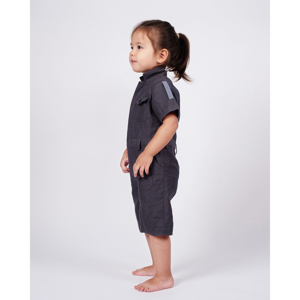 [Mã LT200 giảm 200K đơn 699K] Jumpsuit Yvette Libby N'guyen Paris, Wright Flyer, Trẻ em, Xám