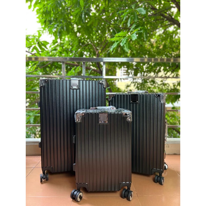 Vali kéo khung nhôm du lịch cao cấp khóa sập cao cấp chống vỡ, chống trộm size 20 inch 24 inch