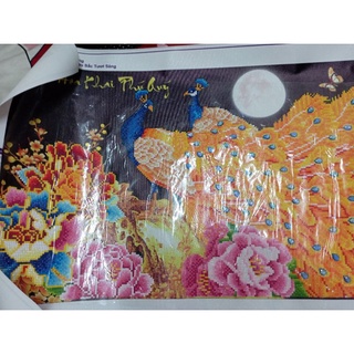 Tranh đính đá con công LG1089 (đã đính)