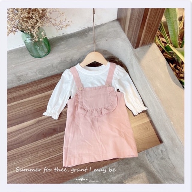 Set yếm bé gái kèm áo tay dài xinh xắn size 8-22kg ‼️Siêu xịn‼️ Siêu rẻ‼️