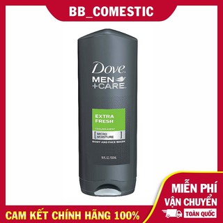 Sữa Tắm Cho Nam Dove Men Care Extra Fresh Body and Face Wash