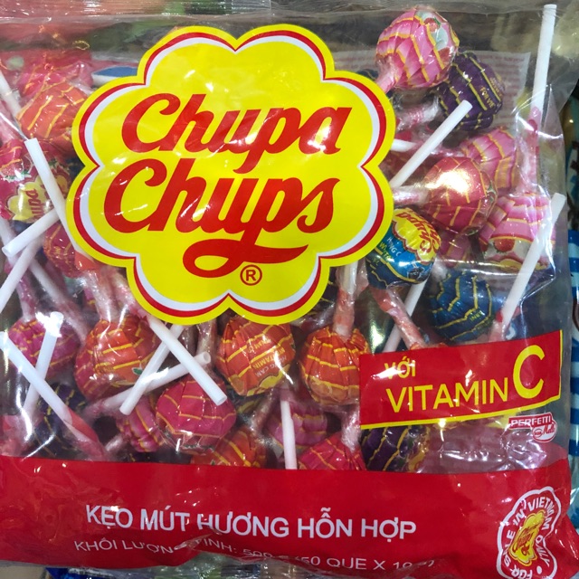 Kẹo Mút Chupa Chups với Vitamin C Trái Cây