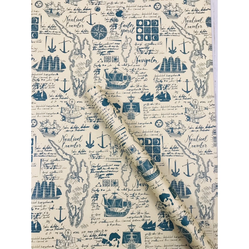 Giấy gói quà nền kraft cổ điển siêu vintage, sang trọng - VPP Trí Tuệ