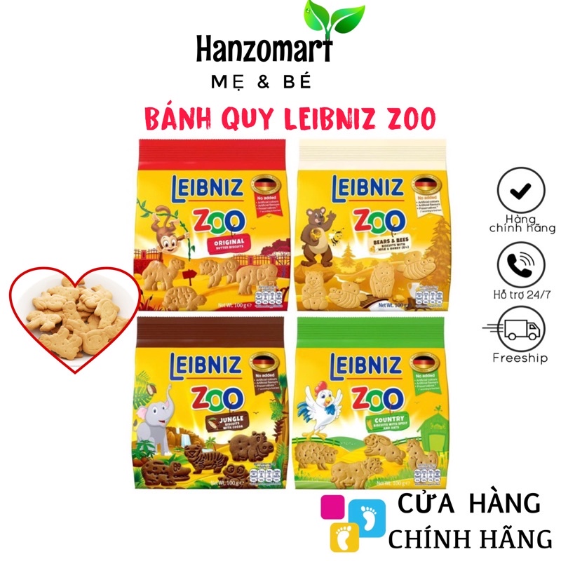 Bánh quy bơ sữa LEIBNIZ ZOO Đức