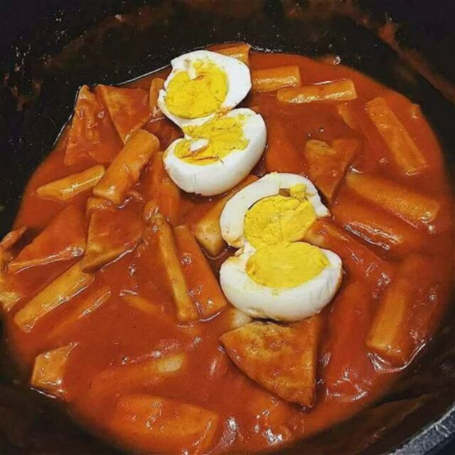 Set bánh gạo cay tokbokki 500g bánh kèm sốt tương ớt hàn