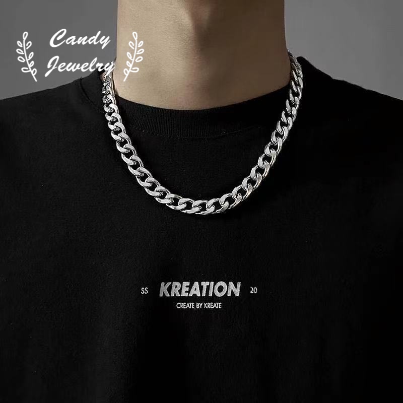 Vòng cổ MANYUE bằng thép titan phong cách hiphop hợp thời trang dành cho nam và nữ