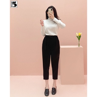 Quần vải baggy nữ cạp cao thắt nơ eo Twentyfive MM615
