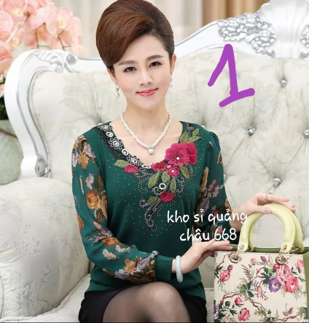 Áo trung niên thêu hoa