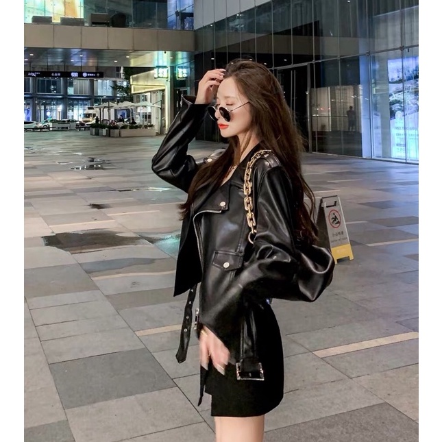 ［ＣÒＮ ３ ＣＨＩẾＣ］Áo Khoác Z A R A Nữ 🖤 Áo Da Cao Cấp 🖤 Hàng Xuất Dư