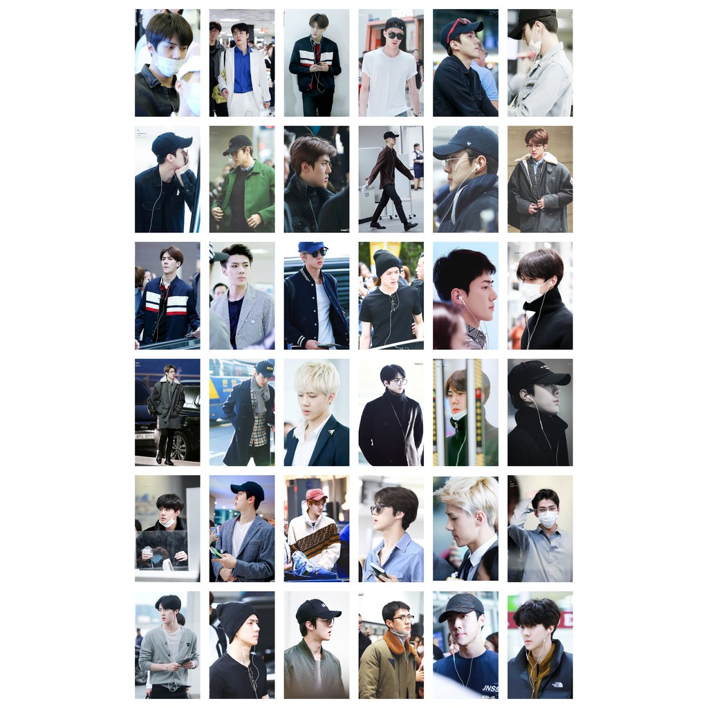 Lomo card 72 ảnh thành viên EXO - SEHUN Airport