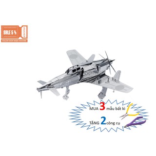 Mô Hình Lắp Ghép kim Loại 3D Máy bay Tiêm Kích Kyushu J7W Shinden - Nhật