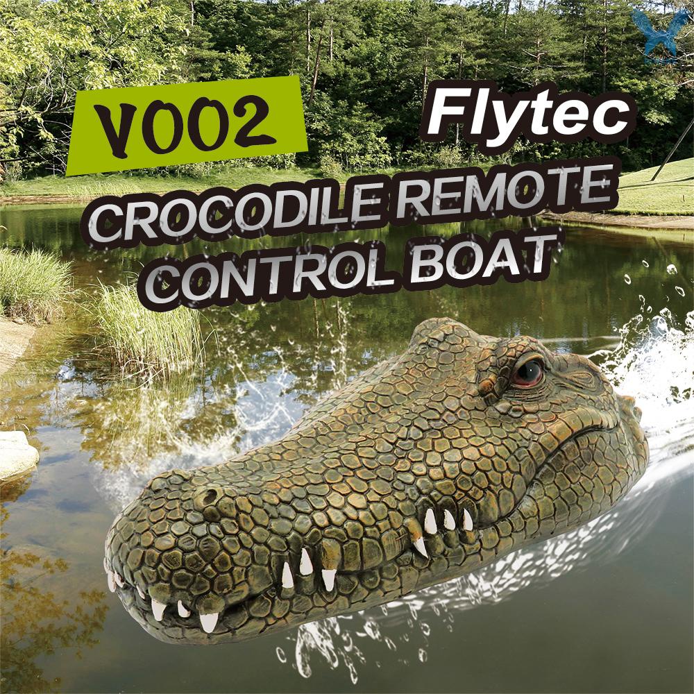 Thuyền Điều Khiển Từ Xa Flytec V002 Rc 2.4g Hình Đầu Cá Sấu
