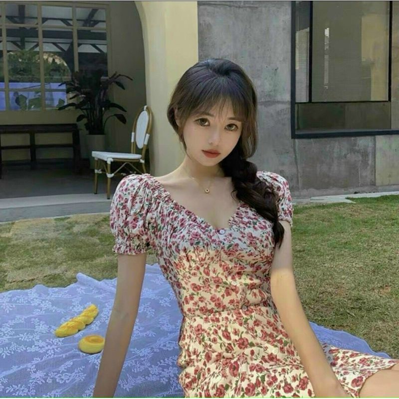 🛑SIÊU PHẨM ĐẦM HOA NHÍ🛑Đầm hoa bẹt vai lên form xinh lung linh | BigBuy360 - bigbuy360.vn