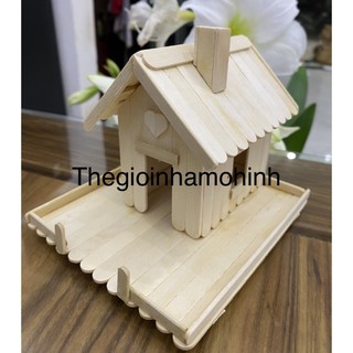 Nhà mô hình que kem handmade