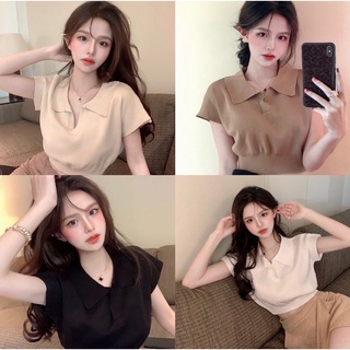 Áo polo Mongtoghi croptop cá tính