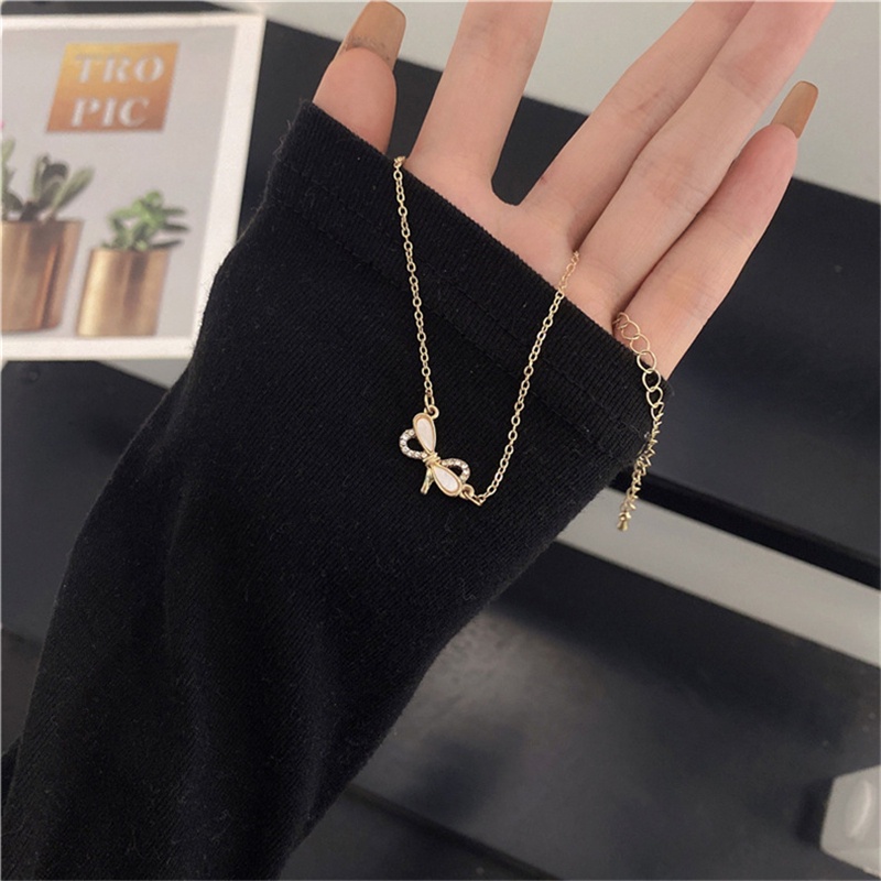 Dây Chuyền Bạc Đính Hạt Ngọc Trai Nhân Tạo Phong Cách Hàn Quốc Nhật Bản F877