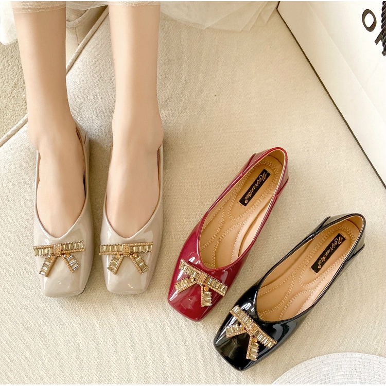 Giày Búp Bê Đính Đá Thời Trang Dành Cho Nữ Size 35-43