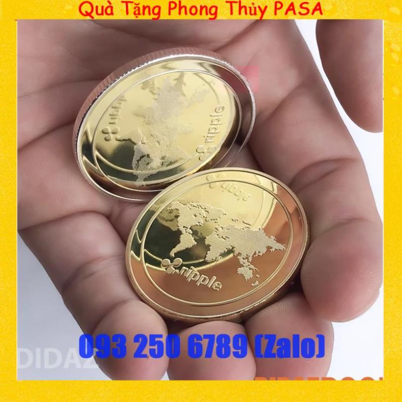 Đồng Xu XRP Ripple, Bitcoin mạ vàng, bạc làm đồ lưu niệm, sưu tầm, trang trí phòng làm việc, quà tặng khách hàng