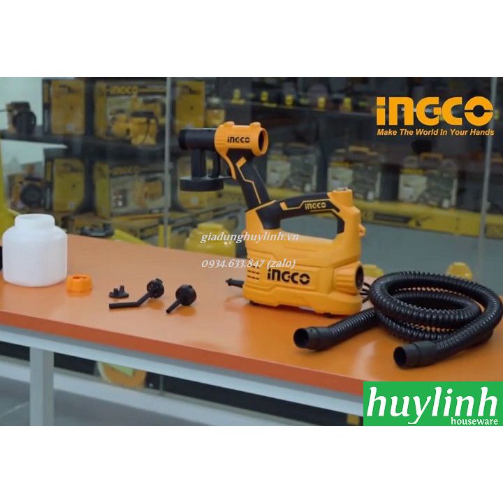 Súng phun sơn dùng điện Ingco SPG5008 - 500W - 800ml - Bình nhựa