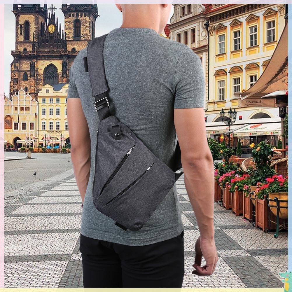 Ready Men Anti-Theft Chest Bag Casual Outdoor Riding Pack Messenger Bag