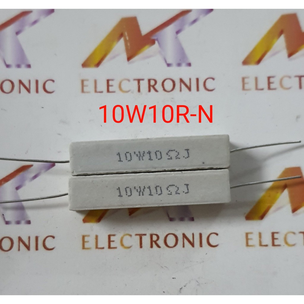 Trở bảo vệ 10W10R 10W 10OHM 10R Chữ nhật nằm ngang (con)
