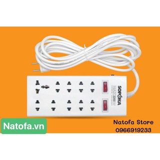 [GIÁ RẺ NHẤT THỊ TRƯỜNG] - Ổ CẮM CHỊU TẢI CAO, CHỐNG CHÁY, CÓ CÔNG TẮC, 10 CỬA SOPOKA 2m-4m