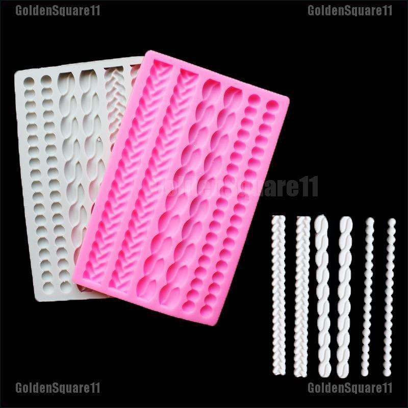 Khuôn Silicone Tạo Hình Ngọc Trai / Xoắn / Thắt Bím Trang Trí Bánh