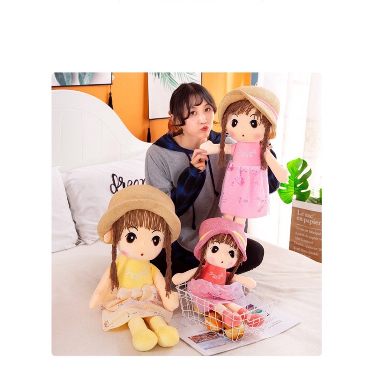 Búp bê nhồi bông cho bé gái cao 45-60-70cm