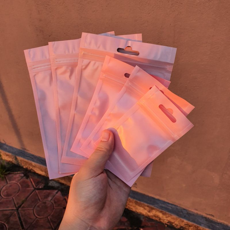 Túi zip màu hồng siêu xinh