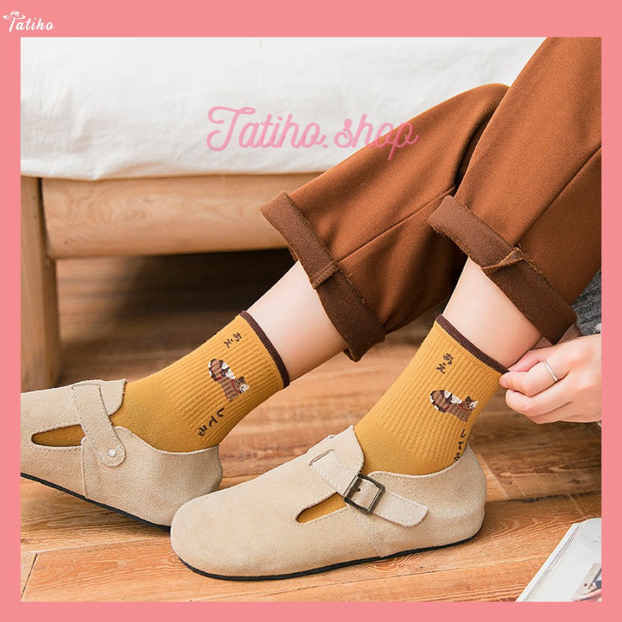 [Hàng Xịn, Giá Tốt] Vớ Tất Đeo Chân Họa Tiết Mèo Màu Cổ Điển Đẹp Nam Nữ - Mã TV001